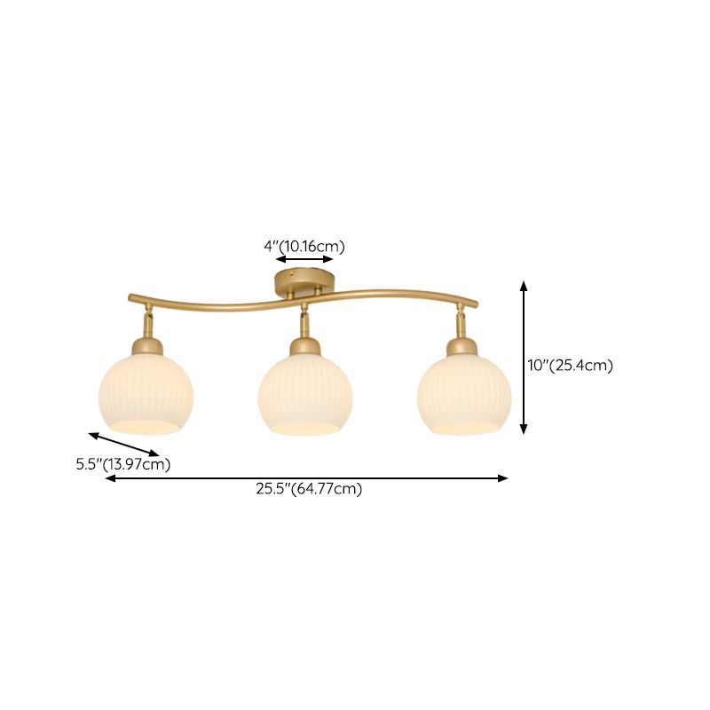 Modern Simple Iron Ceiling Light Ball Shape Ceiling Lamp for Bedroom