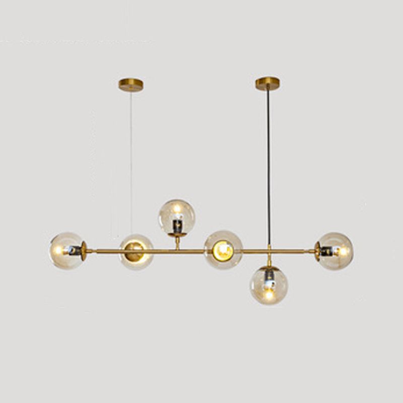 Modern Adjustable Length Hanging Light Globe Glass Pendant Light for Kitchen