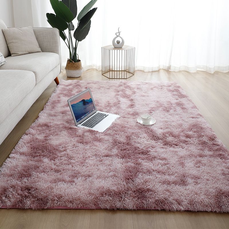 Creative Tie Dye Shag Area Rug Polyester Indoor Carpet Non-Slip Backing Rug for Home Decoration