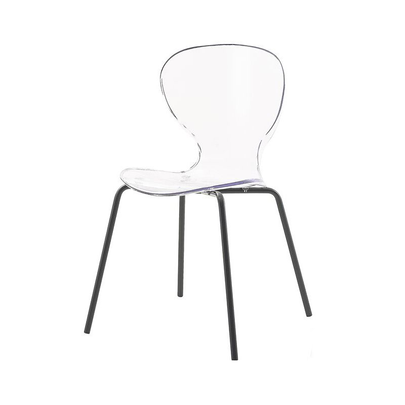 Chaise latérale arrière solide en plastique moderne 33" H dinant la chaise avec 4 jambes pour le restaurant