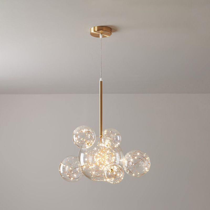 Multi-Lights Round Shade Modern Simple LED Style Hanging Ceiling Lights