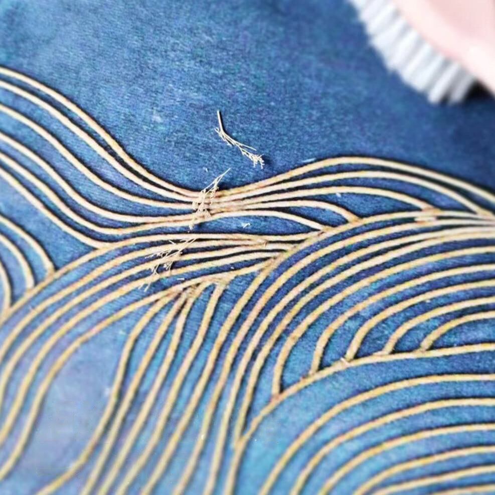 Modern Indoor Carpet Contrast Panel Polyester Rug Stain Resistant Carpet for Bedside