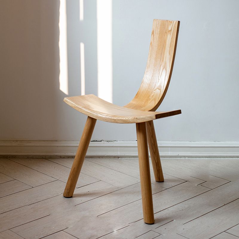 Natural Modern Indoor Dining Side Chair Solid Wood Side Chair