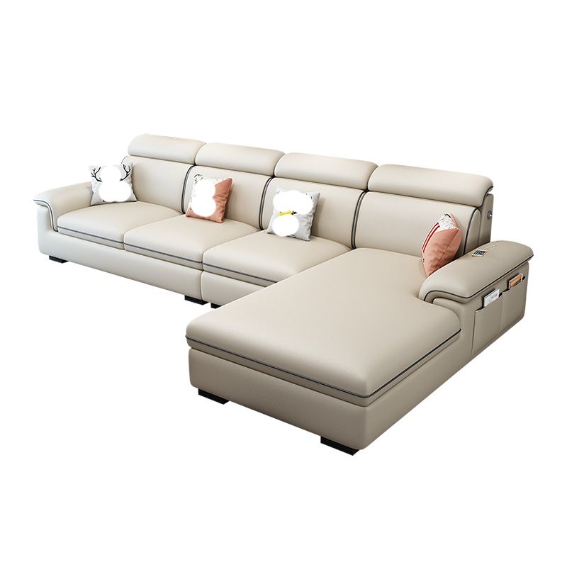 125.98"D x 70.87"W x 35.43"H Pillow Top Arm Sectionals, Modern High Back Sofa with Storage