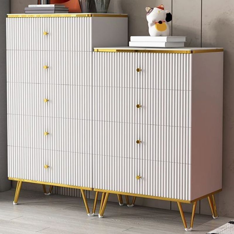 White Accent Chest 15.74" Wide Chest with Drawers, Water Resistant
