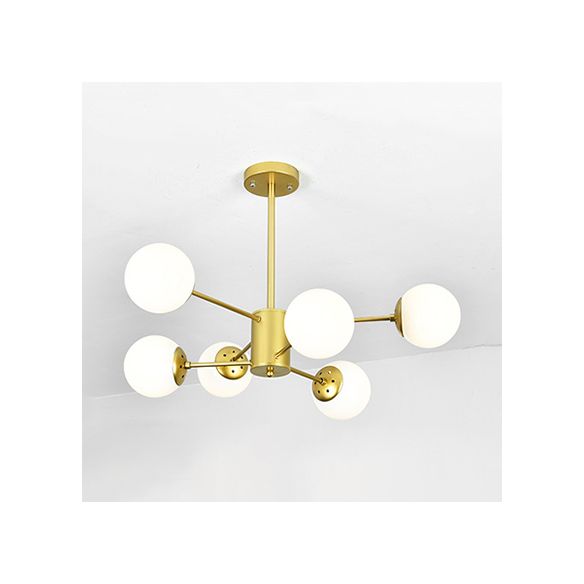 Gold Sputnik lampadario moderno 6/8/12 luci ambra/blu/bianco lampada sospesa per soggiorno per soggiorno