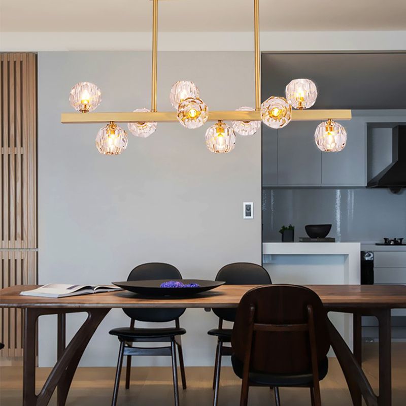 Luces colgantes de domo de estilo moderno luces colgantes de vidrio transparente