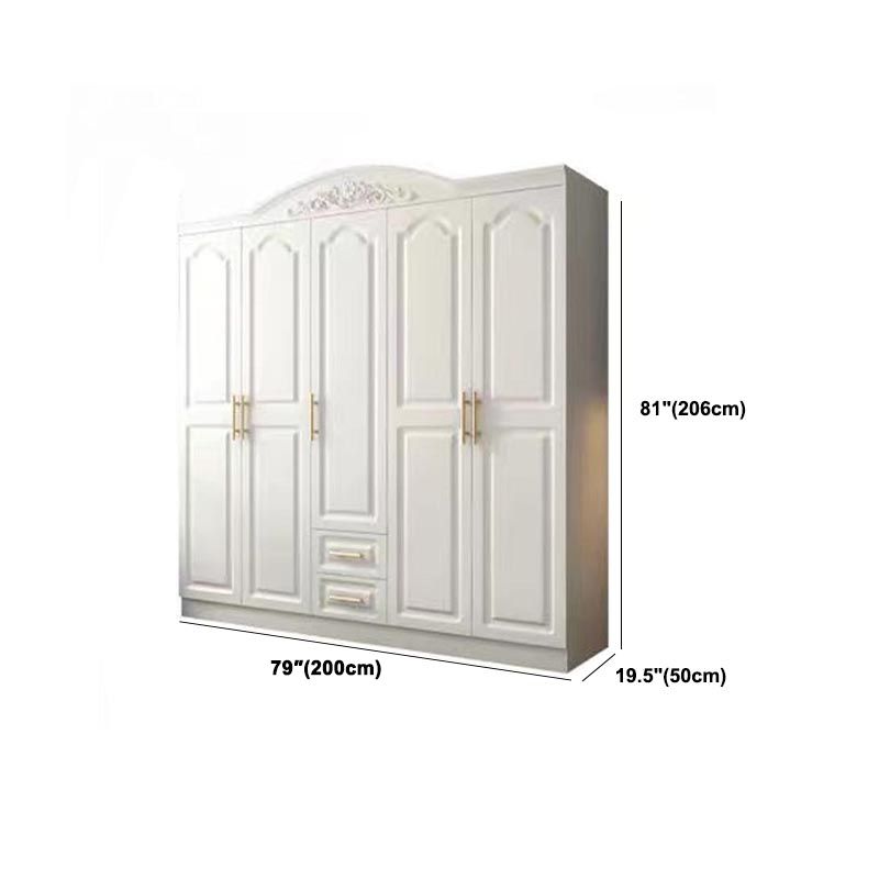 French Country Wardrobe White Wooden Wardrobe Closet for Bedroom