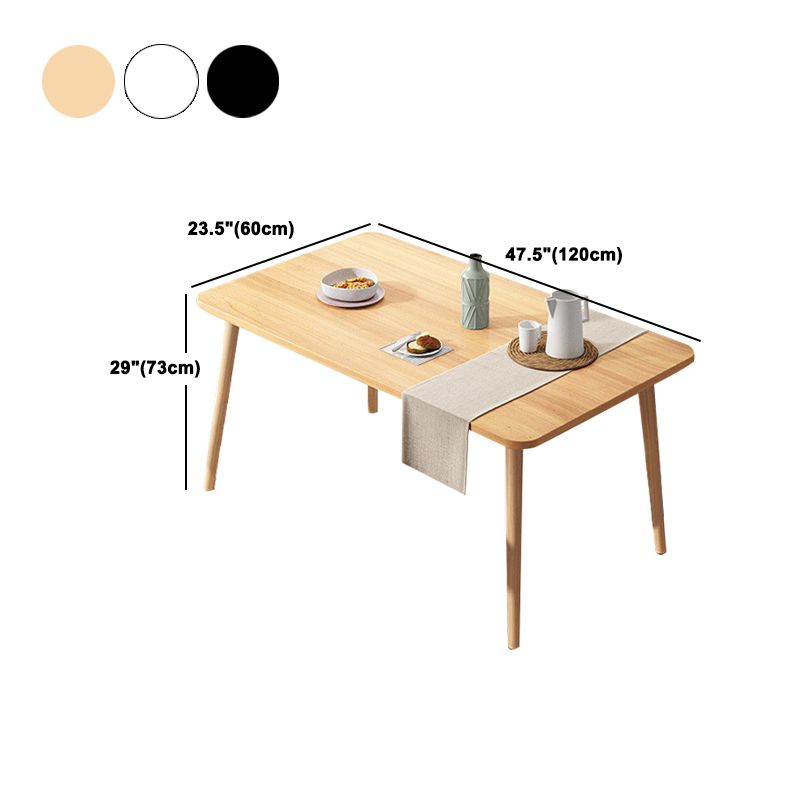Modern Dining Set 1/5 Pcs Wood Dining Table with Armless Chairs