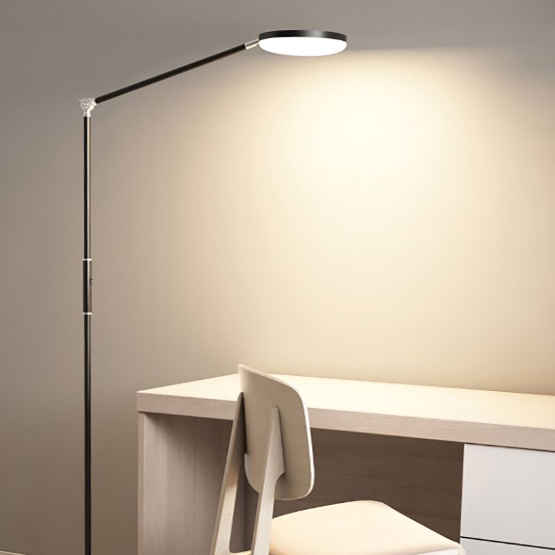 Metal Linear Shape Floor Lights Modern Style 1-Light Floor Mount Light