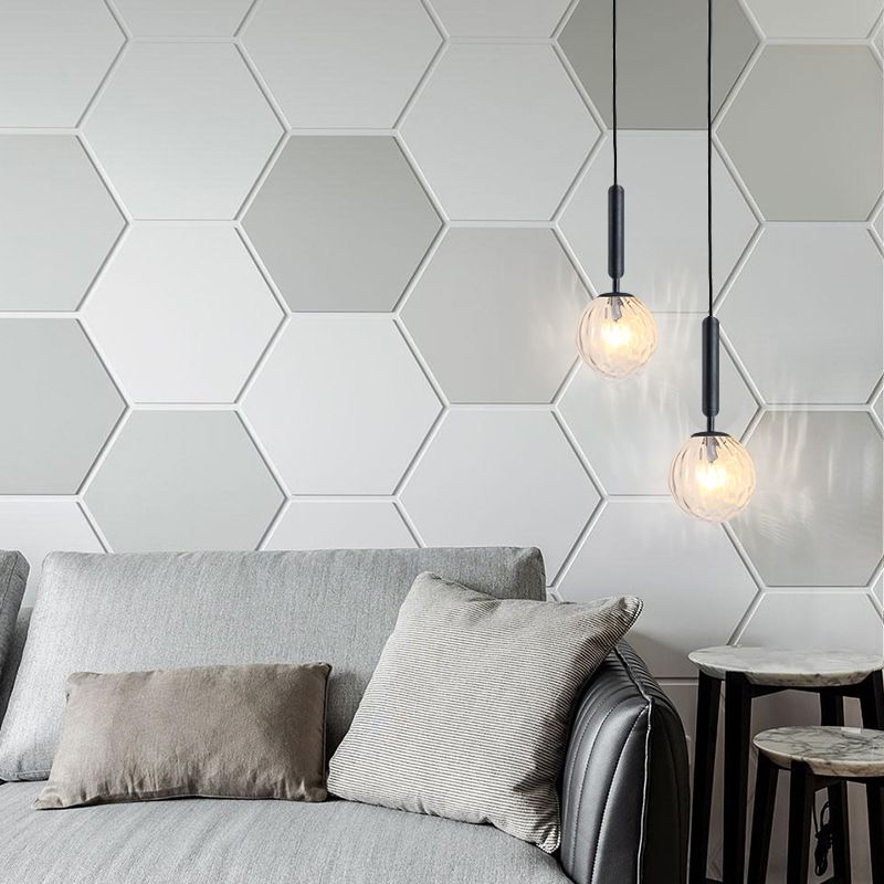 Bolvormig glazen plafond hanglamp moderne minimalistische 1 lichthangende lamp voor woonkamer