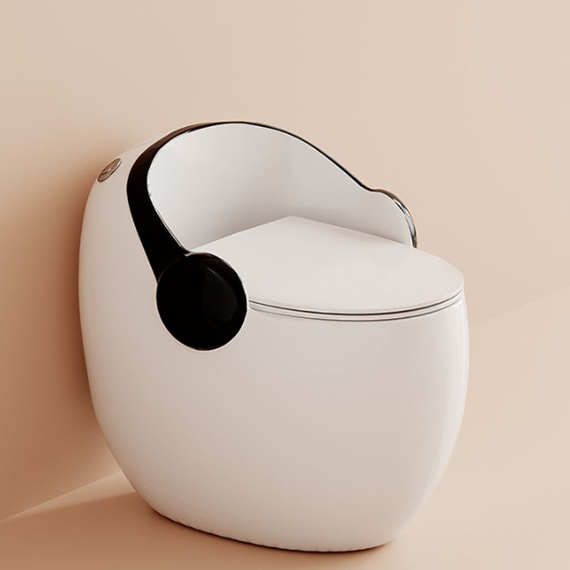 Contemporary Floor Mount Flush Toilet Seat Included Toilet Bowl for Washroom