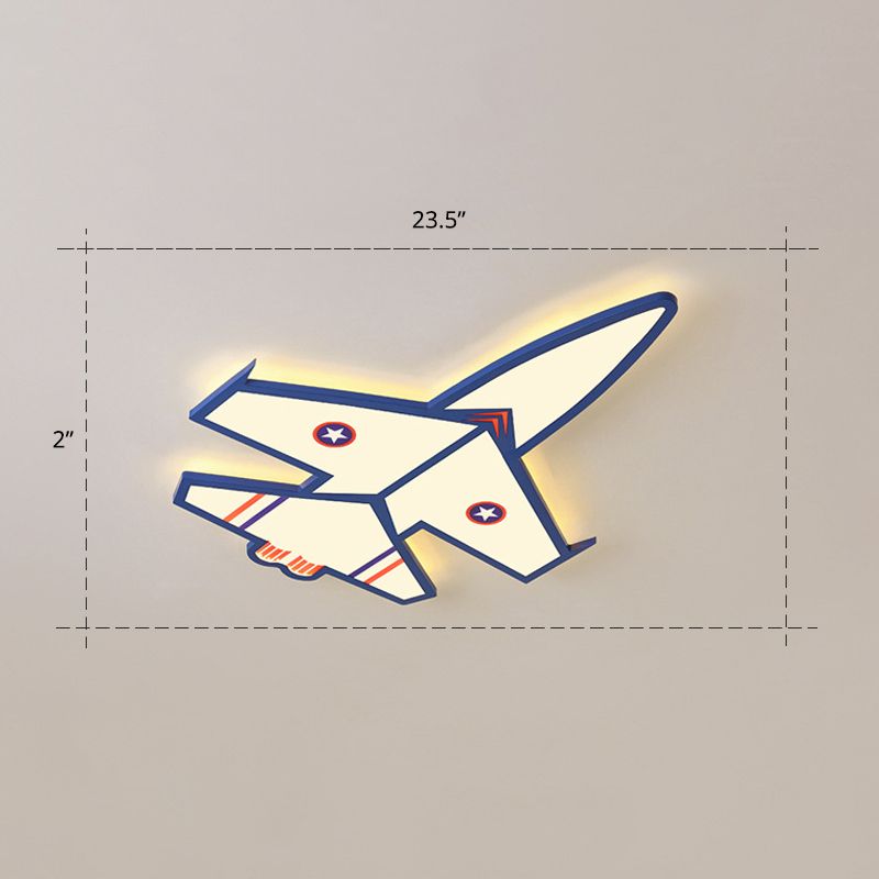 Ultradelgado avión LED luces incrustadas dibujos animados acrílico luces de techo para habitaciones infantiles