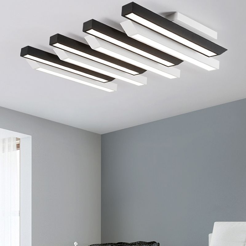 Luminaire de plafond encastré à plusieurs têtes, plafonnier LED contemporain