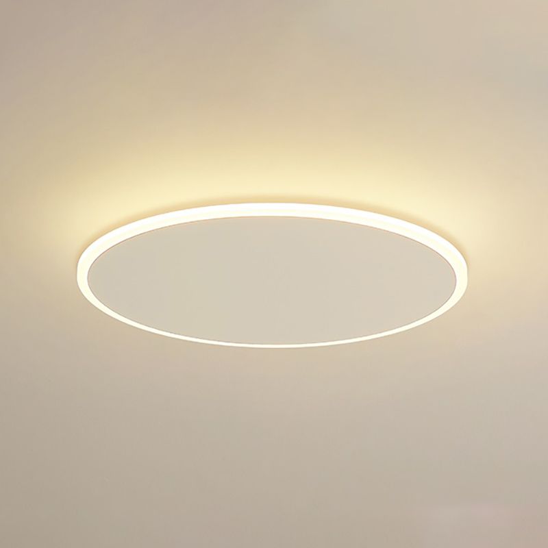 Plafonnier LED en acrylique blanc, de style moderne et concis, en fer laqué, circulaire, encastré
