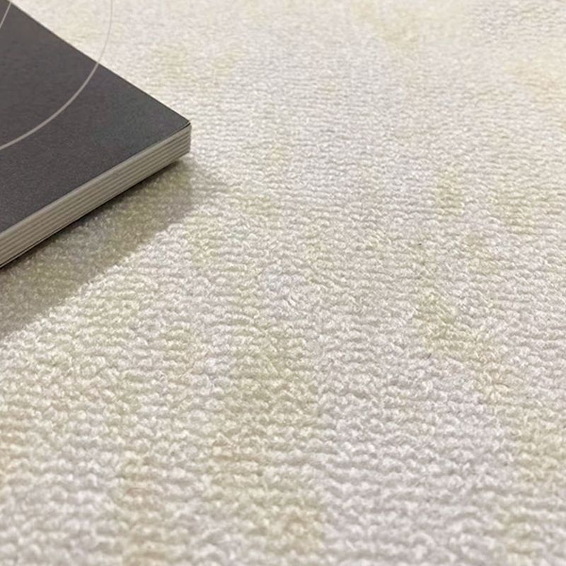 White Minimalist Rug Polyester Color Block Rug Stain Resistant Rug Drawing Room