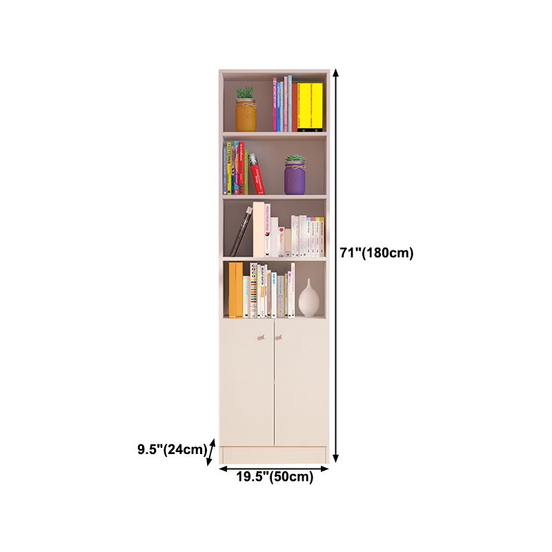 71"H x 9.45"W Bookcase Contemporary Style Closed Back Bookshelf for Home Office