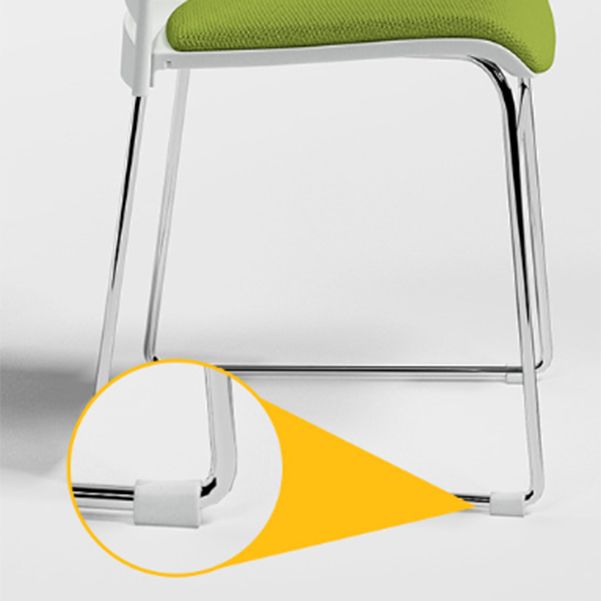 No Wheels Modern Office Chair Armless Upholstered Office Chair