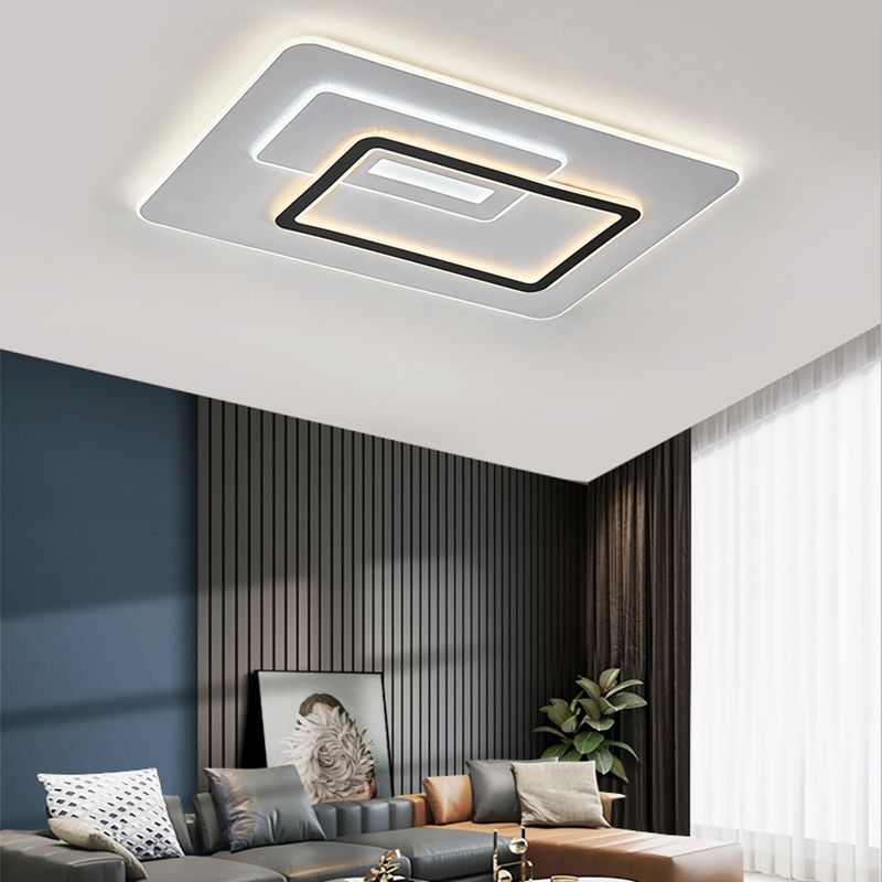 Plafonnier LED en forme de géométrie, moderne, en fer, 3 lumières, montage encastré, pour chambre à coucher