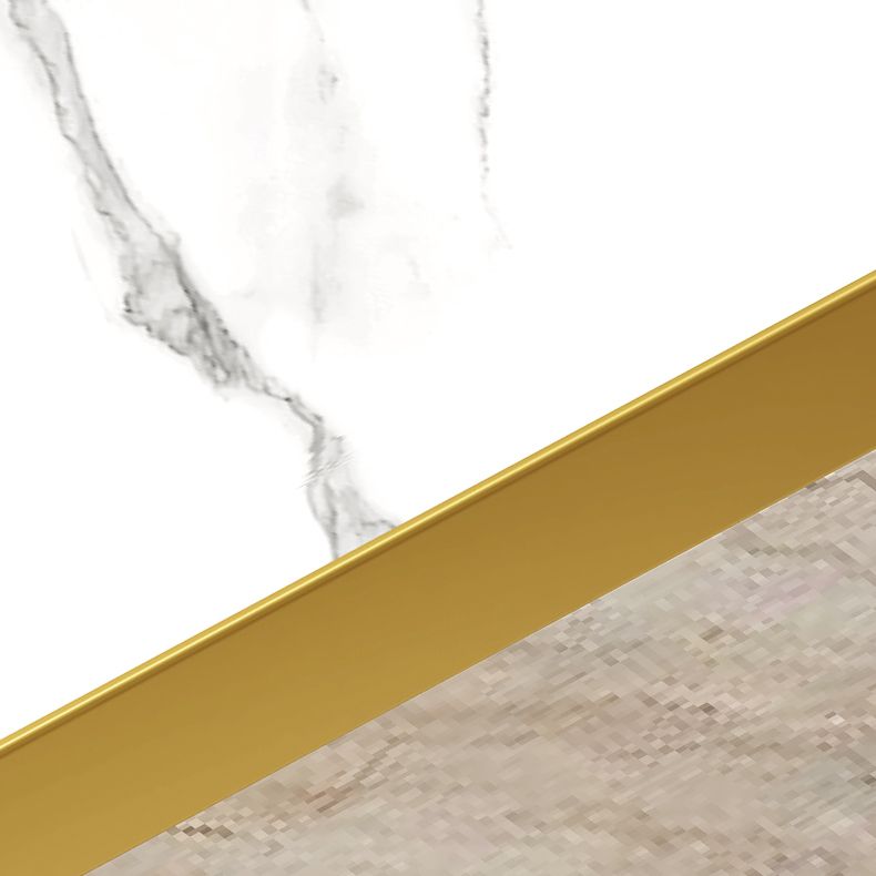 Standard Sintered Stone Top Dining Set with 2 Gold Metallic Legs for Dining Furniture