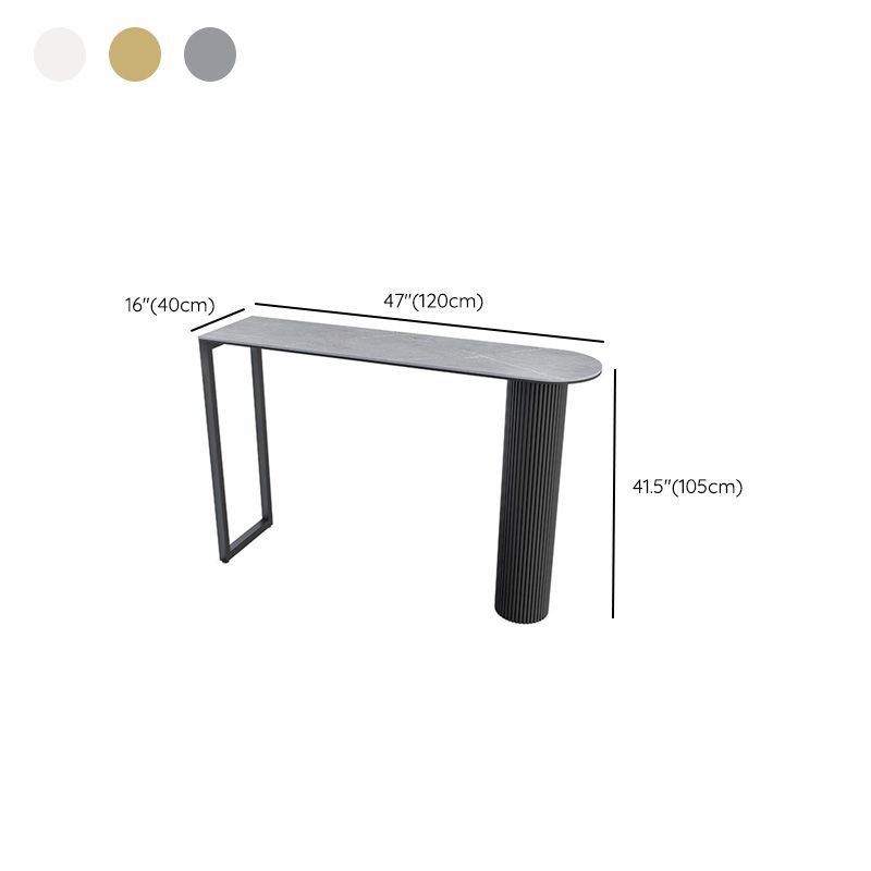 Stone Top Table Modern Style Bistro Pub Table for Living Room