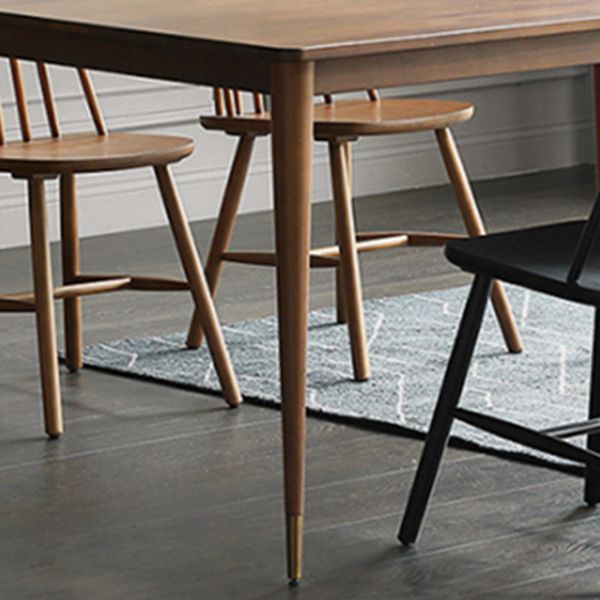 Luxury Pine Wood Table for Restaurant Rectangle Dining Table with 4 Legs