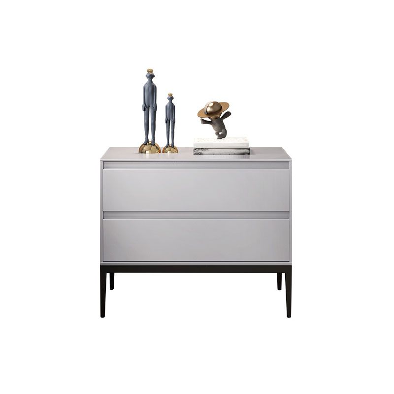 Modern Accent Table Nightstand Faux Wood Bedside Cabinet for Bedroom