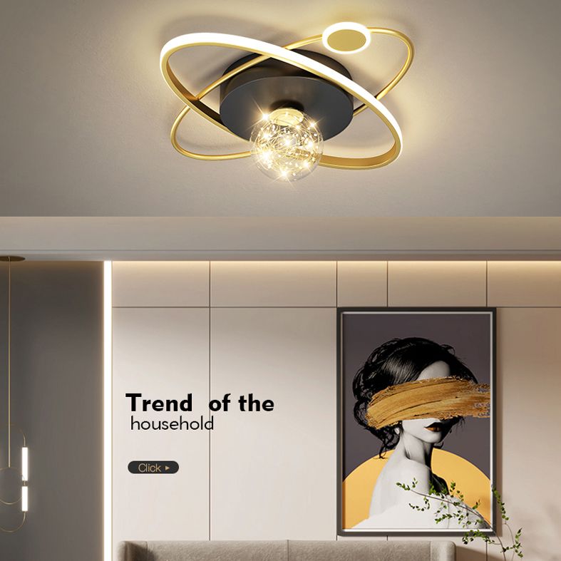 Lámpara de techo ovalada posmoderna lámpara de techo