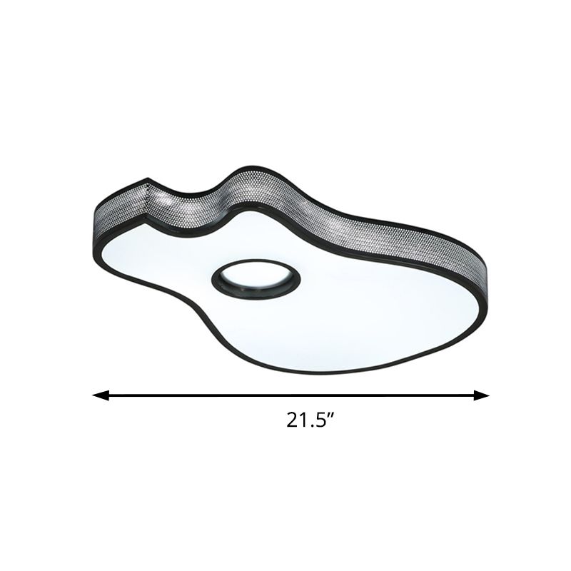 Lámpara de techo empotrada LED blanca creativa con forma de guitarra, accesorio de techo acrílico para dormitorio de niños y niñas