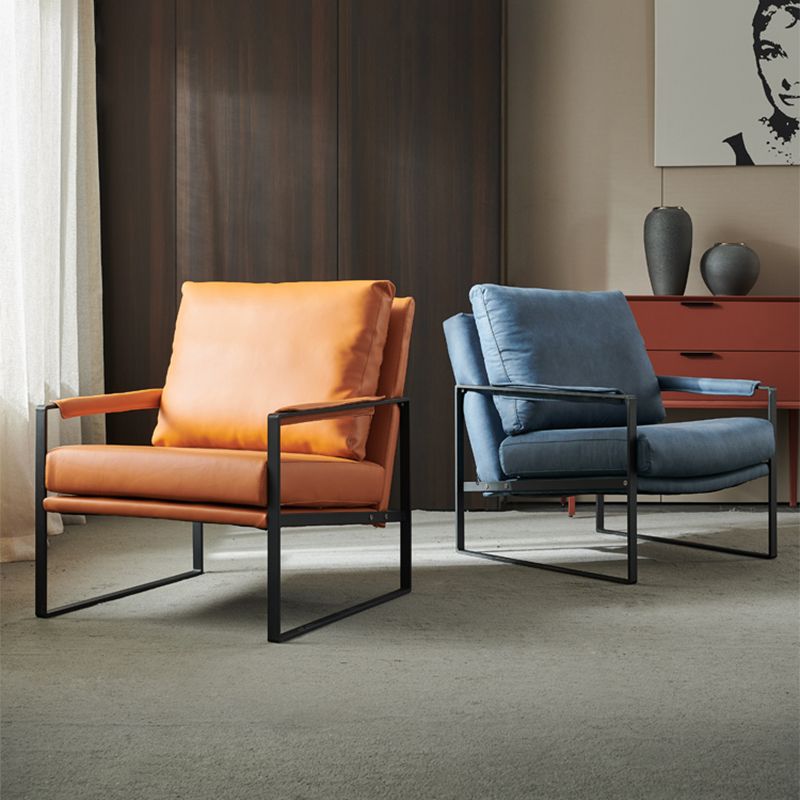 27.56"L x 28.35"W x 29.53"H Contemporary Cushion Back Pillow Top Arms Chair