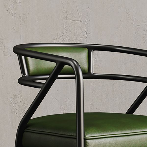 Glam Style Indoor Arm Chair Open Back 21.65" Wide Dining Chair