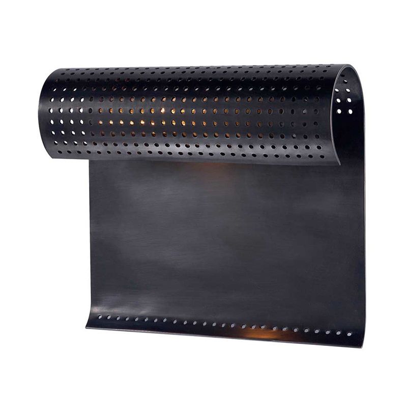 Tradizionale 1 head sconce sconce nero/oro piega per parete illuminazione montata con tonalità metallica per comodino