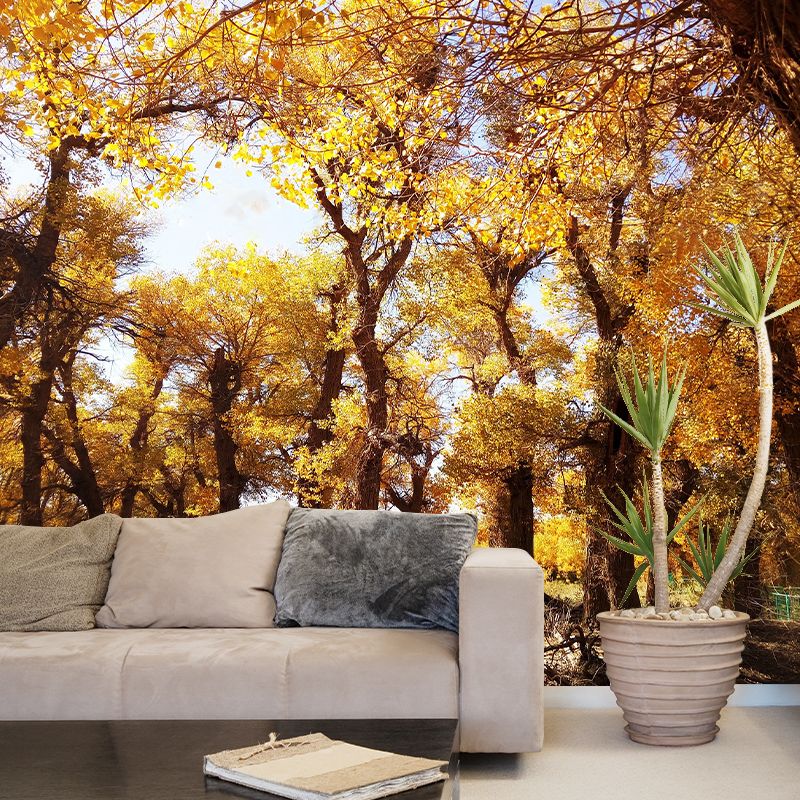 Botanical Photography Pattern Mildew Wall Mural Horizontalt for Living Room