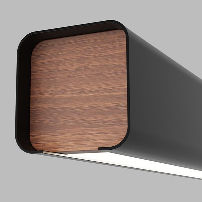 Rectangular Shape Island Pendant Modern Style Metal 1 Light Island Light for Living Room