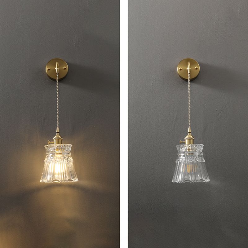 Modern Simple Wall Mounted Lamp Glass Wall Sconce for Living Room