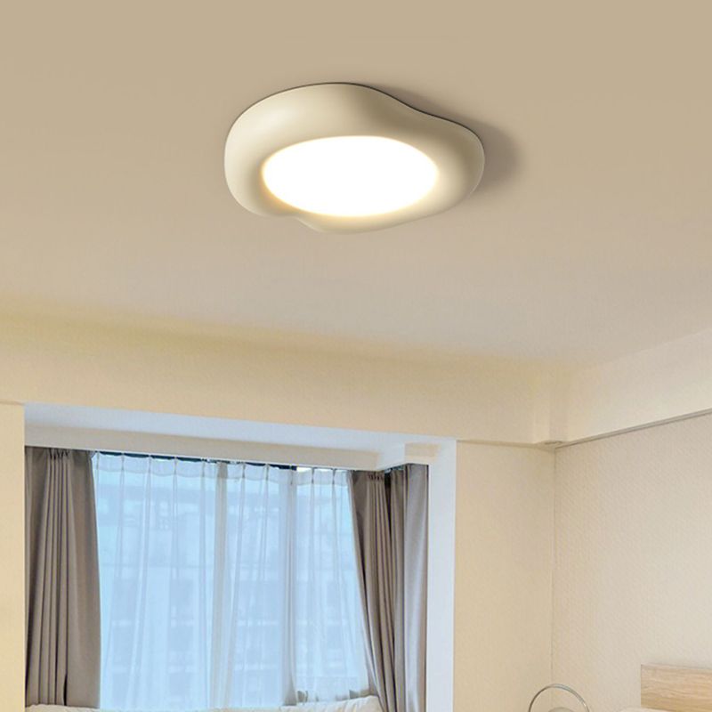 Nordic Style Resin Flush Mount Ceiling Light Fixture for Bedroom