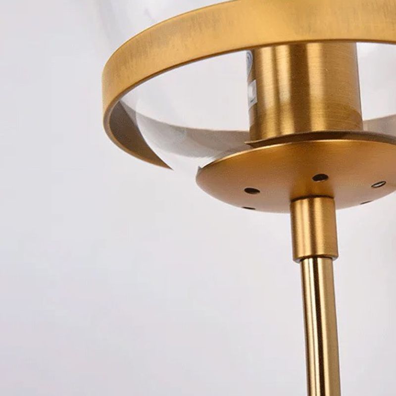 Industrial 1 - Light Wall Light Fixture Iron and Glass Wall Sconce in Black / Gold