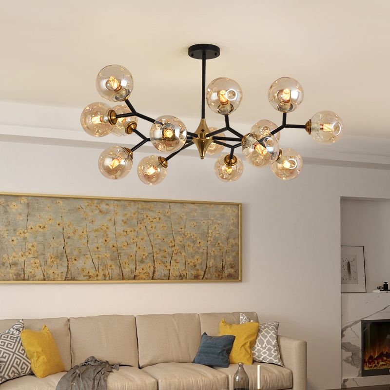 Modern Metal Chandelier Light Fixtures Multi-Head Suspension Pendant Lights for Restaurant