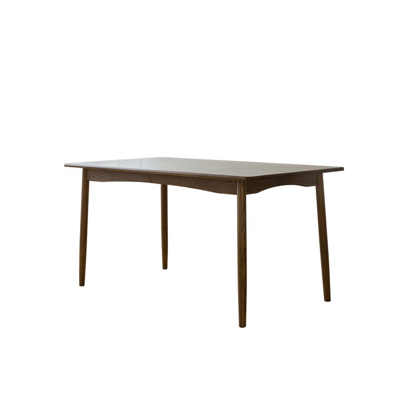 Modern Ash Wood Table in Walnut for Restaurant Rectangle Dining Table with 4 Legs