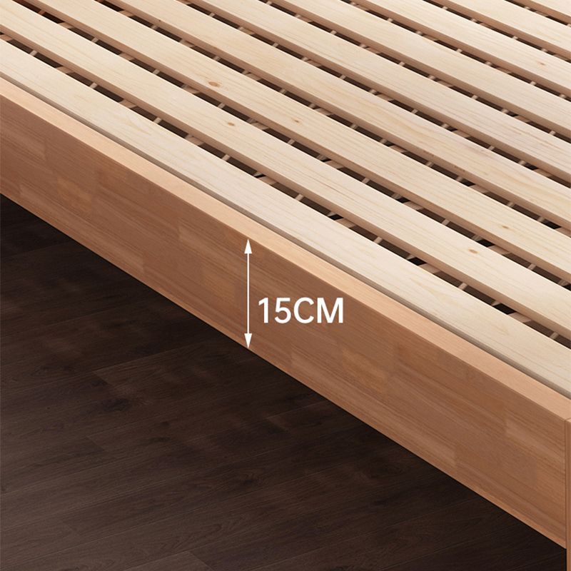 Modern Solid Wood Bed Low Profile Platform Bed With Custom Wood Legs
