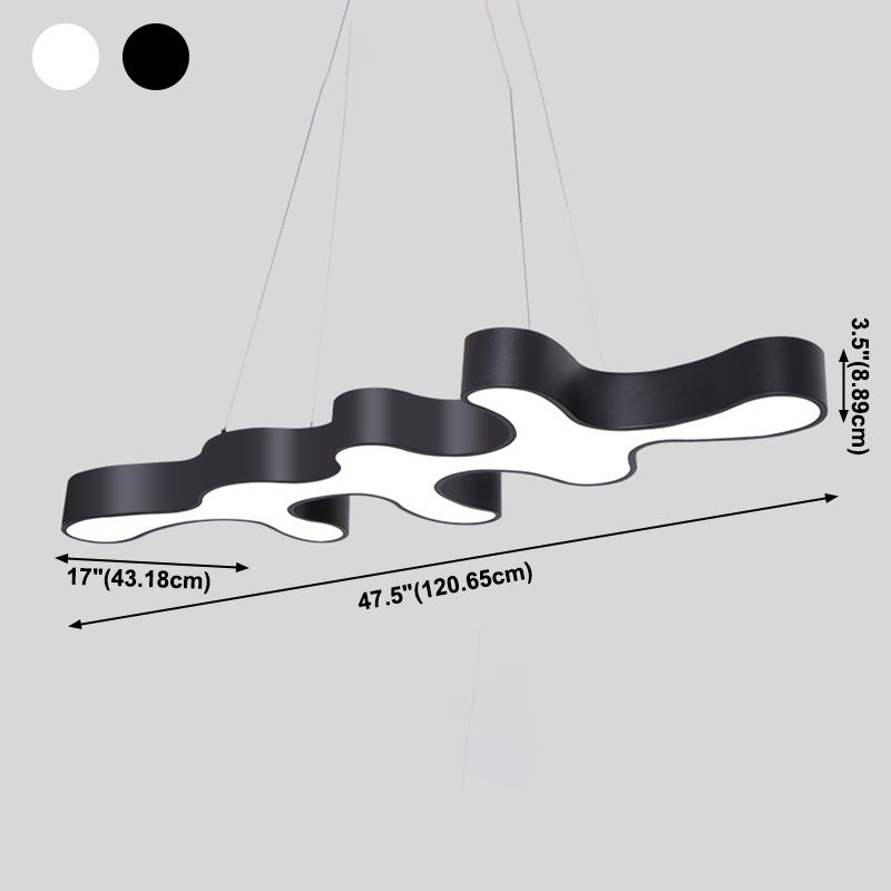 Modern Unique Shape Chandelier Lighting Fixtures Acrylic Island Ceiling Light