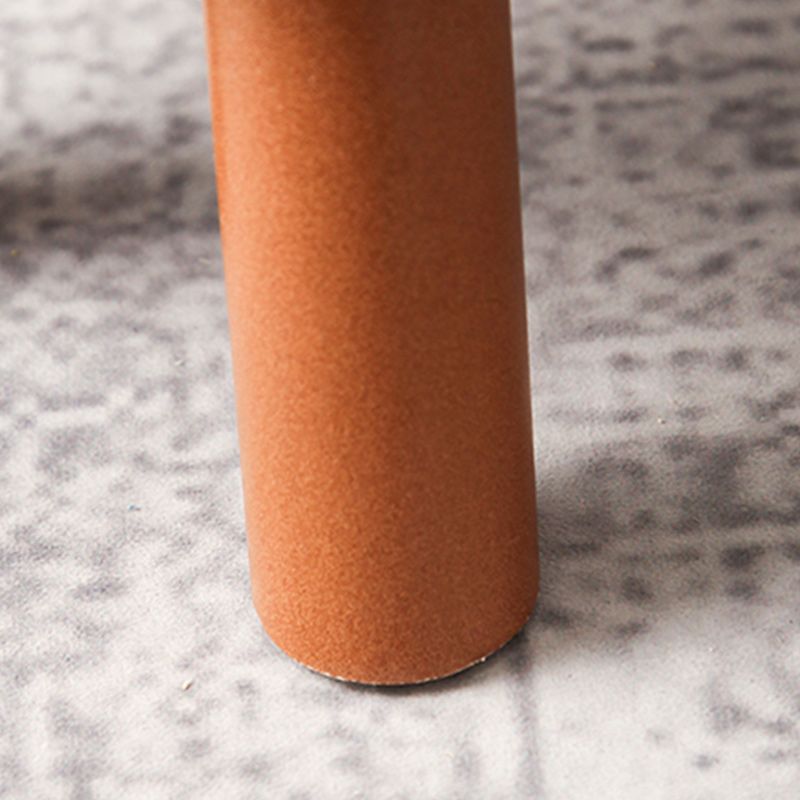 Square Pouf Stool Pure Color Cotton Linen Upholstered Wood Frame Pouf Ottoman