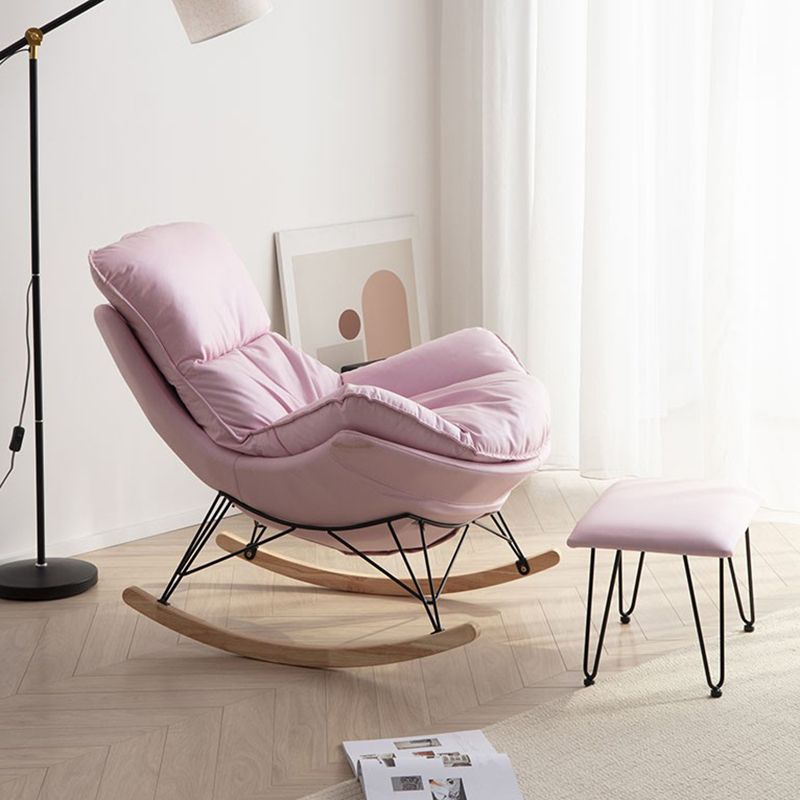 Balcony Chaise Leisure Rocking Chair Modern Home Upholstered Lazy Sofa Chair