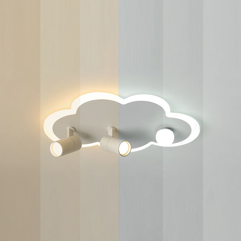 Projecteur LED encastré en fer en forme de nuage, plafonnier moderne à 3 lumières pour chambre à coucher