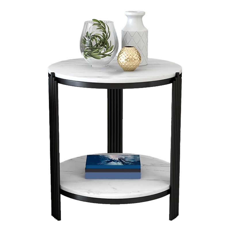 Minimalist Slate Corner Table 3 Legs Side End Table with Storage