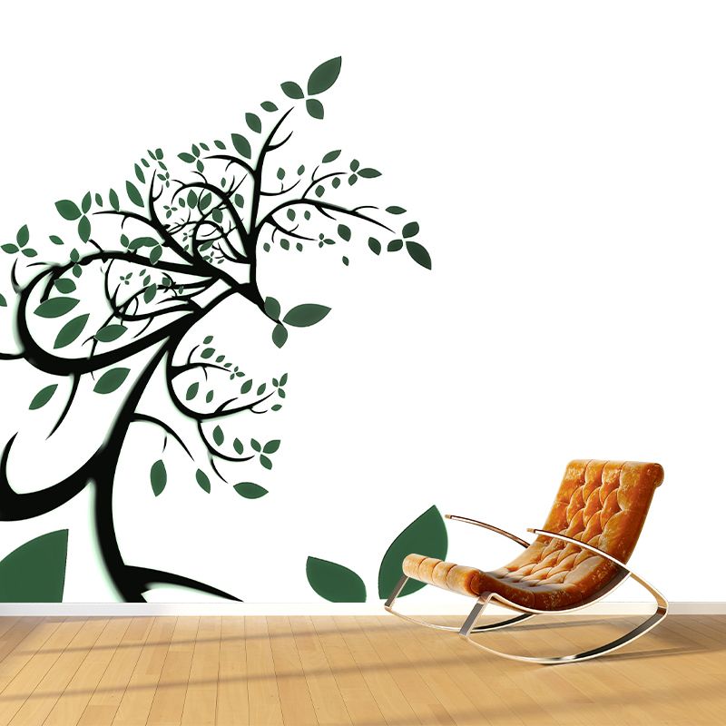 Horizontal Illustration Wall Mural Tropical plants Decorative Eco-friendly for Home Decor