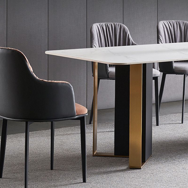 Glam Sintered Stone Dining Set Rectangle 1/4/5/7 Pieces Dining Set