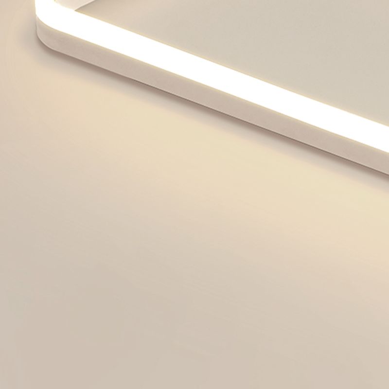 Square Shape Ceiling Light Modern Metal Flush Mount with Acrylic Shade for Living Room