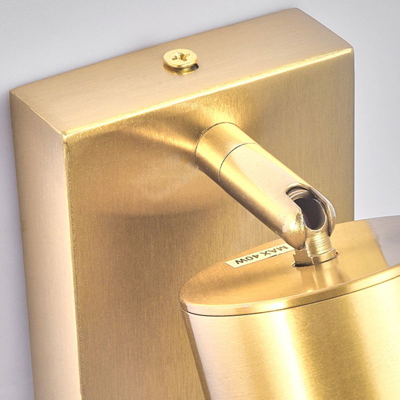 Modern Style Cylinder Shade Wall Sconce Metal 1 Light Sconces for Bedroom