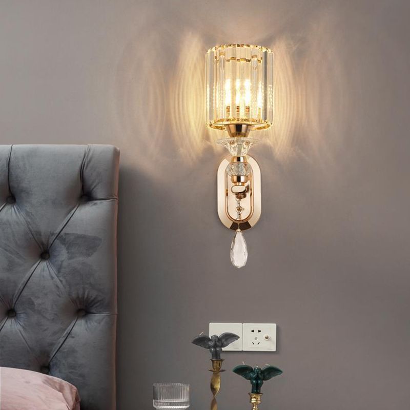 Modern Simple Crystal Vanity Light Geometry Shape Vanity Lamp for Shower Room